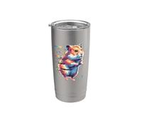 Glitch Art Criceto Criceti Bicchiere termico in acciaio inox doppia parete