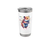 Glitch Art Criceto Criceti Bicchiere termico in acciaio inox doppia parete