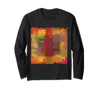 Glitch Art Data Corruzione Griglia Astratta Cybernetic Design Maglia a Manica