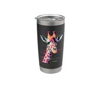 Glitch Art Giraffa Giraffe Bicchiere termico in acciaio inox doppia parete