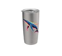Glitch Art Megattera Megattere Bicchiere termico in acciaio inox doppia parete