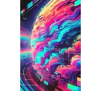 Glitch art notebook: Futuristic Cyberpunk-inspired journel with digital distortion design