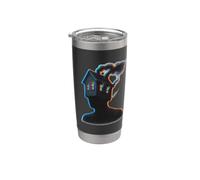 Glitch Burning House Head Witch House Bicchiere termico in acciaio inox doppia parete
