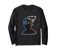 Glitch Burning House Head Witch House Maglia a Manica