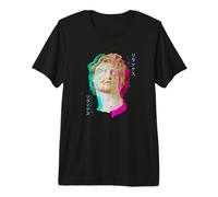 Glitch Greek Statue retrowave synthwave Vaporwave Aesthetic Maglietta Premium