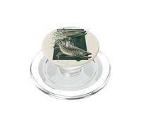 Glitch pesca alla trota grafica retrò digitale pesce design PopSockets PopGrip per MagSafe