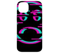Glitch Sad Face Digital Art Vaporwave Cultura Cyber Custodia per iPhone 14 Plus