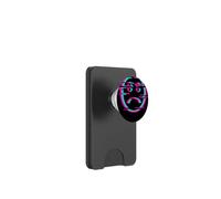 Glitch Sad Face Digital Art Vaporwave Cultura Cyber PopSockets PopWallet per MagSafe