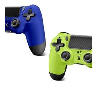Glitfix Controller Wireless per P4, controller di gioco compatibile con P4/Pro/Slim/PC Gamepad con Turbo/Tasto Indietro/Sensore Giroscopico Assiale/Touchpanel (D)
