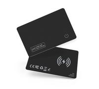 Glitfix Slim Air Tag Card, Bluetooth Smart Finder Ricaricabile, Wallet Tracker Localizzatore di Portafogli IP68 Impermeabile, Compatibile con Apple Find My (IOS Solo),Spessore 1.6mm, Nero
