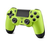 Glitfix Wireless Controller for PS-4, Game Controller for PS-4/Pro/Slim/PC, Bluetooth Gamepad Joystick with Dual Vibration Touch Panel, Upgraded Six-Axis Sensor, 3.5mm Audio Jack(Yellow)