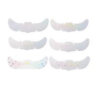 Glitter 6 fogli adesivi luminosi per il viso | Temporanei di lunga durata patch a stella cuore per compleanno carnevale Halloween concerto matrimonio