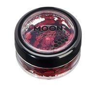 Glitter a pezzetti classico della Moon Glitter - 100% Cosmetico per viso, corpo, unghie, capelli e labbra - 3gr - Rosso