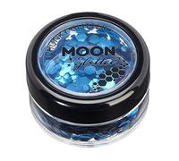 Glitter a pezzetti classico della Moon Glitter - 100% Cosmetico per viso, corpo, unghie, capelli e labbra - 3gr - Blu