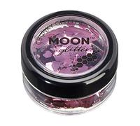 Glitter a pezzetti classico della Moon Glitter - 100% Cosmetico per viso, corpo, unghie, capelli e labbra - 3gr - Rosa