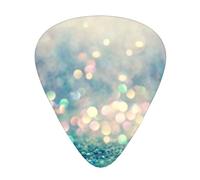 Glitter a pois blu e dorati con effetto bokeh,12 pezzi di plettri per chitarra, 3 plettri di diverso spessore per chitarra acustica, basso, ukulele