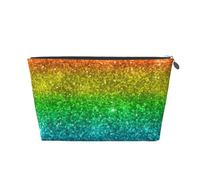 Glitter arcobaleno multicolore, Borsa da toilette Borsa per trucco Borsa per cosmetici Borsa da toilette da viaggio portatile