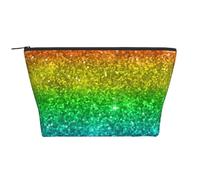 Glitter arcobaleno multicolore, Borsa da toilette Borsa per trucco Borsa per cosmetici Borsa da toilette da viaggio portatile