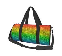 Glitter arcobaleno multicolore, Borsone da viaggio di grande capacità Borsa rotonda Borsa da viaggio sportiva Borsa da viaggio Borsa da fitness