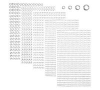Glitter autoadesivi, 2542 pezzi di strass autoadesivi, 3/4/5/6 mm, per fai da te, adesivi rotondi con glitter, da incollare per manufatti, facce, unghie decorative (argento)