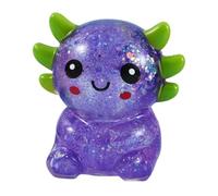 Glitter Axolotl Squish, Cute Salamander Fidget, 2,76 x 1,97 pollici Stress Reliever with Cute Design, Thermoplastic Rubber Fidget Toy, Sensory Toys with Glitter Design, Calming Aid for Kids and Adults