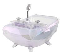 Glitter Babyz MGA Colour Change Bubbling Vasca da Bagno - Cambia colore, include soffione doccia funzionante, vasca interna rimovibile e barra doccia - Fa le bolle - Facile da pulire - Età: 3+ anni