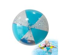 Glitter Beach Ball, Inflatable Clear Ball, Pvc Water Game Toy, Reusable and Lightweight, Ideal for Pool, Party and 40 cm/15,75 pollici, Trasparente, 1 pezzo