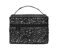 Glitter bianco argento grigio diamante glitter, Borsa per il trucco Borsa per cosmetici Borsa da viaggio portatile da viaggio Astuccio per matite