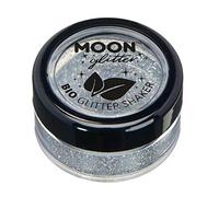 Glitter biodegradabili ed ecologici a pezzi della Moon Glitter - Glitter cosmetici per il volto, il corpo, le unghie I capelli e le labbra - 100% Biologici - 5g - Argento