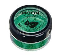 Glitter biodegradabili ed ecologici a pezzi della Moon Glitter - Glitter cosmetici per il volto, il corpo, le unghie I capelli e le labbra - 100% Biologici - 5g - Verde
