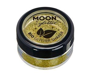 Glitter biodegradabili ed ecologici a pezzi della Moon Glitter - Glitter cosmetici per il volto, il corpo, le unghie I capelli e le labbra - 100% Biologici - 5g - Oro