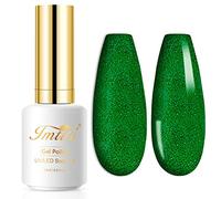 Glitter Carnival Evergreen Gel Nail Polish, 1 Pcs 0.5 fl oz sparkly Forest Green gel nail polish Color Soak Off Gel Polish Nail Art Manicure Salon DIY Nail Lamp Gel Nail Design Christmas Decoration