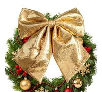Glitter Christmas Bow - Giant Sequined Handmade Decor, Holiday Tree
