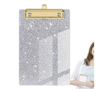 Glitter Clipboard - Pro | Gold Clip - Porte-Bloc À Paillettes Chic Format Lettre Avec Clip Doré Pour Infirmières Et École | Carpeta Con Pinza Brillante | Portablocco Glitter | 2026 Pro | School | Nurs