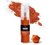 Glitter Commestibili - 10g Glitter Commestibile in Flacone Spray, Polvere Metallizzata Alimentare Food Coloring per Decorazioni Torte, Bevande, Fondant, Caramelle, Cioccolatini, Panna (Bronzo)