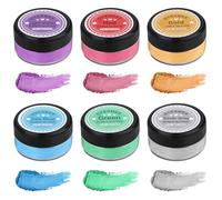 Glitter Commestibili - 6 Colori Glitter Commestibili per Drink & Bevande, Cocktail, Decorazione di Torte, Biscotti, Fragole, Cioccolato, Polvere Glitterata 100% Alimentare (4 g/bottiglia)