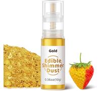 Glitter Commestibili Oro 10g, Wwtop Colorante Alimentare Glitter, Brillantini Commestibili Glitter Spray, Glitter Edibili Polvere Colorante Alimentare per Cocktail Decorazioni Torte,Fondant,Cupcakes
