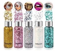 Glitter Corpo Brillantini Make Up: 5 Bottiglia Glitter Capelli, Brillantini Corpo, Brillantini per Capelli Unghie Occhi Viso, Paillettes Glitter Make Up Gel per Musica Festival Masquerade Halloween