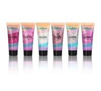 Glitter Corpo, MKNZOME 6 pezzi Glitter Capelli Brillantini Corpo Ombretto Liquido Glitter Brillantini Make Up per Capelli, Viso,Festival Musicali,Halloween, Natale, Club, Feste