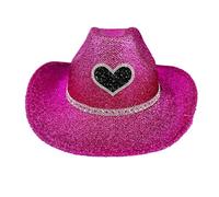 Glitter Cowboy Hat - Western Cowboy Hat - Western Sparkly Discoteca - Costume Accessories, Dress Up Party Headwear, Cosplay Props For Men Women