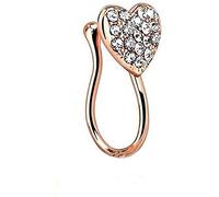 Glitter cuore falso Non Piercing Clip-on Naso Anello Stud Perfetto un Regalo di Gioielli Naso Orecchio Labbro Decor Pratico