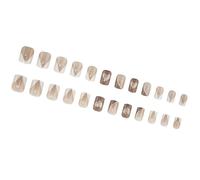 Glitter Cuore Pieno Copre Stick On Unghie San Valentino Unghie finte Semplici Unghie Artificiali French Tip Press On Nails