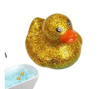 Glitter Duck Squishys, Floating Squishys Duck Shape Sensory Squeeze Bath Toys, Slow Rising Stress Ball for Children