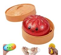 Glitter Dumpling, Glitter Dumpling Squishy Box, 4 Inch Squishy Dumplings, Anxiety Relief Fidget (1pcs-J)