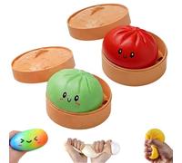 Glitter Dumpling, Glitter Dumpling Squishy Box, 4 Inch Squishy Dumplings, Anxiety Relief Fidget (2pcs-A)