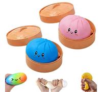 Glitter Dumpling, Glitter Dumpling Squishy Box, 4 Inch Squishy Dumplings, Anxiety Relief Fidget (2pcs-B)