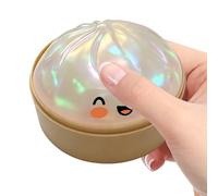 Glitter Dumpling Stress Ball - Pinch Toy for Relaxation | Squishy Bun Shape Sensory Fidget Toy for Studying Working Travel Home Office Classroom Car Ride Meditation Kids Teens Adults Stress Reliefs