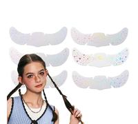 Glitter Face Stickers, Adhesive Freckles Sheets, 6 Pack Star Heart Patches with Long Lasting Hold, Temporary Facial Decor, Glitter Makeup Stickers, for Pride Concert Halloween Festival Birthday