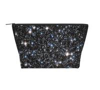 Glitter Galaxy stampato, non veri glitter, Borsa da toilette Borsa per trucco Borsa per cosmetici Borsa da toilette da viaggio portatile