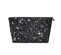 Glitter Galaxy stampato, non veri glitter, Borsa per il trucco Borsa per cosmetici Borsa da toilette da viaggio portatile Borsa da toilette